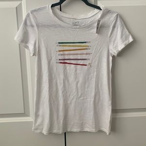 White T Shirt with pencils